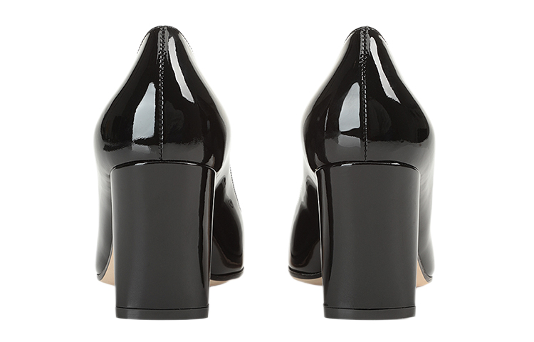 (W) SERGIO ROSSI Patent Leather Black 'Fashion Chunky Heel' 圖 4