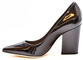 (Women) SERGIO ROSSI Patent Leather Mules 'Black Chunky Heel' A85322MVIV011000110 (Women) SERGIO ROSSI Patent Leather Mules 'Black Chunky Heel' A85322MVIV011000110