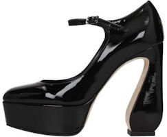(Women) SERGIO ROSSI Patent Leather Square Buckle Block Heel 'Fashion Slide Brown' B00980MMVV253111000 (Women) SERGIO ROSSI Patent Leather Square Buckle Block Heel 'Fashion Slide Brown' B00980MMVV253111000