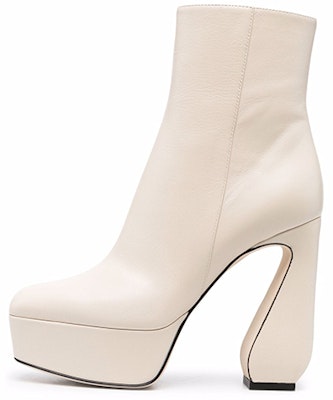 (Women) SERGIO ROSSI Platform Leather Ankle Boots 'White' A95630MNAG019180 Buy (Women) SERGIO ROSSI Platform Leather Ankle Boots 'White' A95630MNAG019180