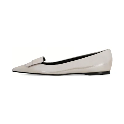 (W) SERGIO ROSSI Pointed-Toe Slip-On 'Silver'