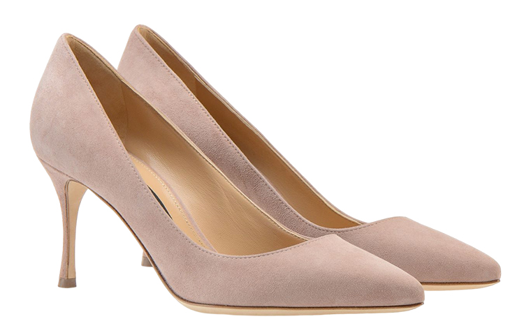 Order SERGIO ROSSI 絨面 尖頭套穿 細跟 高跟鞋 女款 裸色