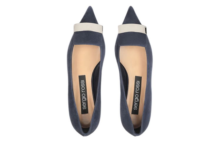 Lookbook (W) SERGIO ROSSI Sepatu Flat Runcing Wanita 'Biru' A78960MCAZ011704580