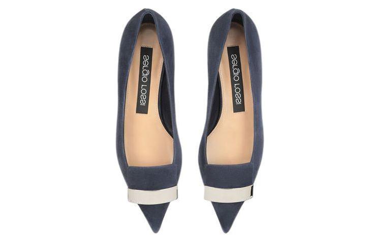Shop (W) SERGIO ROSSI Sepatu Flat Runcing Wanita 'Biru' A78960MCAZ011704580