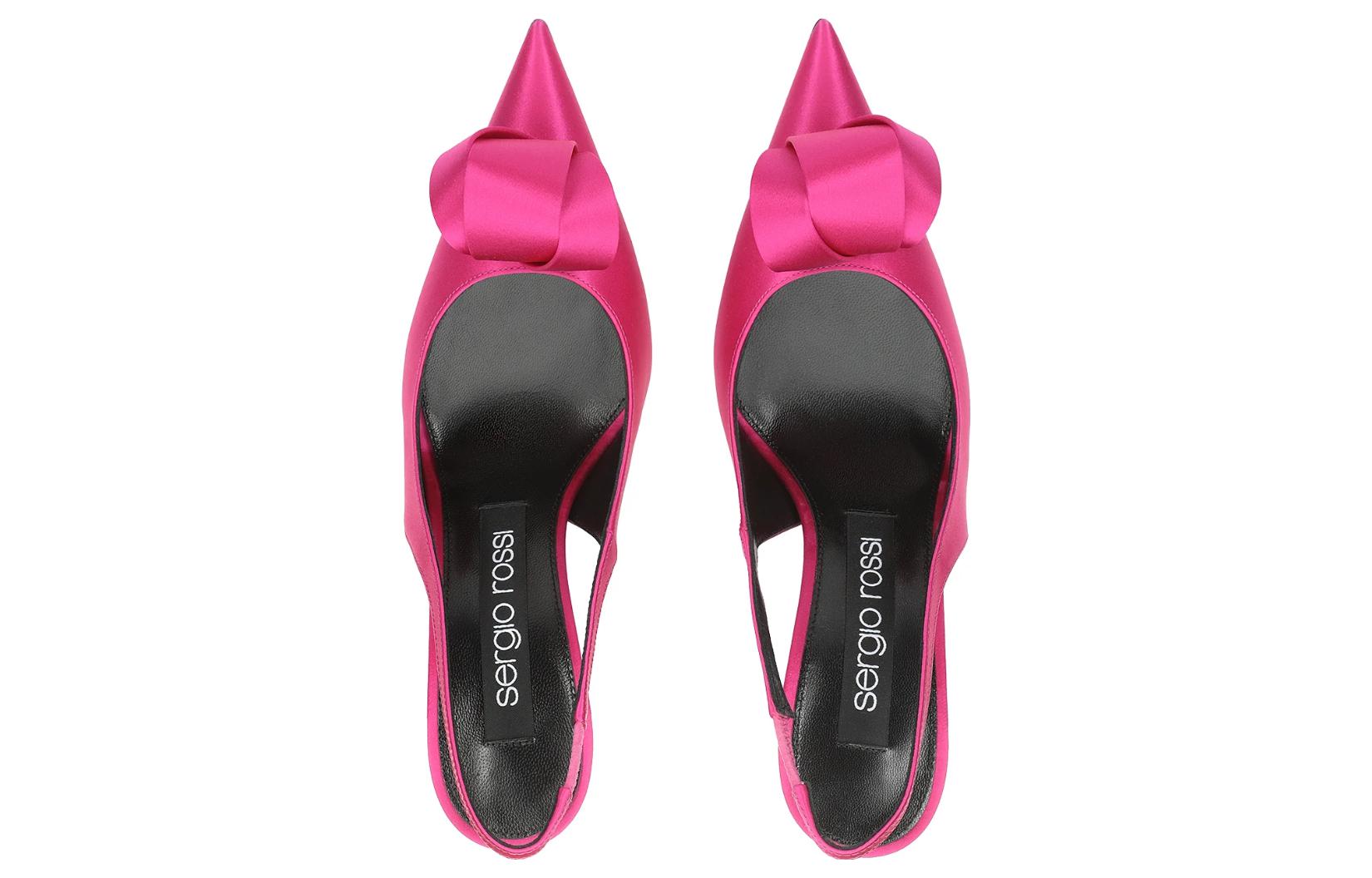 Lookbook (W) SERGIO ROSSI Tumit Tinggi Hujung Runcing 'Ungu' B03480MTEZ021105500