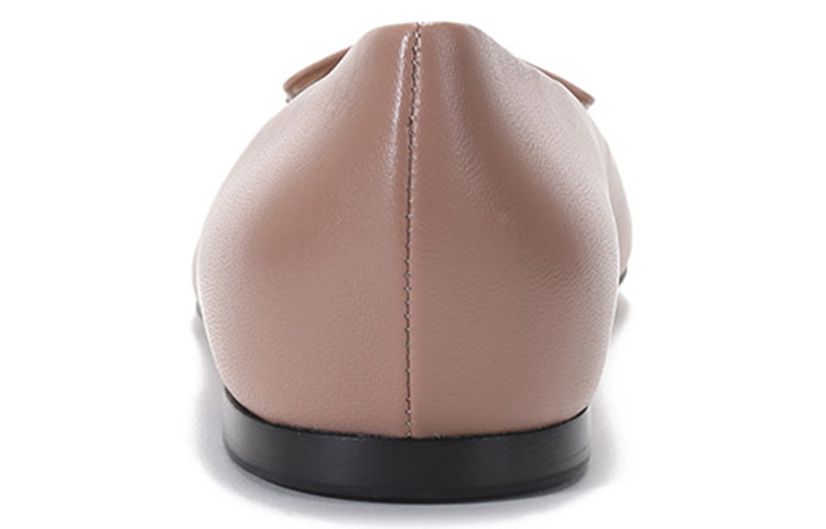 Shop (W) SERGIO ROSSI Sepatu Flats Kulit Lancip 'Deep Nude' A78960MAGN055755170