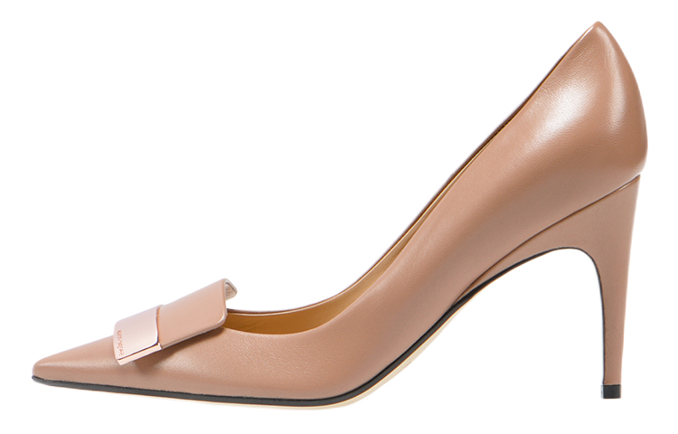 (Women) SERGIO ROSSI Pointed Toe Leather High Heel 'Beige' A78953MAGN051105755