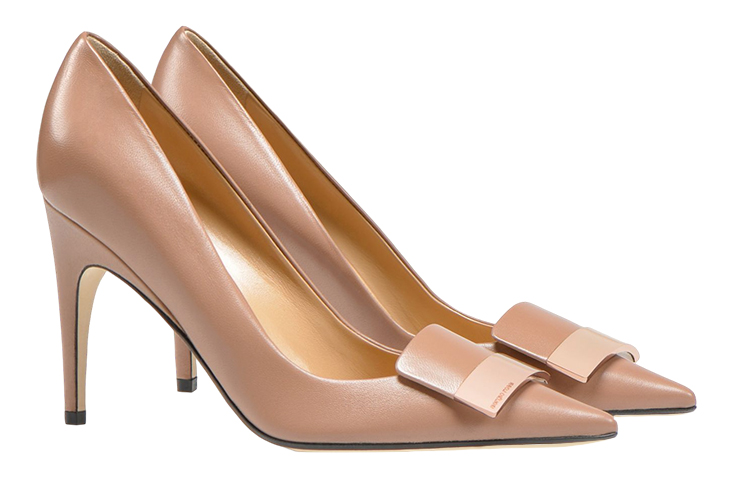 Order (W) SERGIO ROSSI 尖头真皮高跟鞋 '米色' A78953MAGN051105755