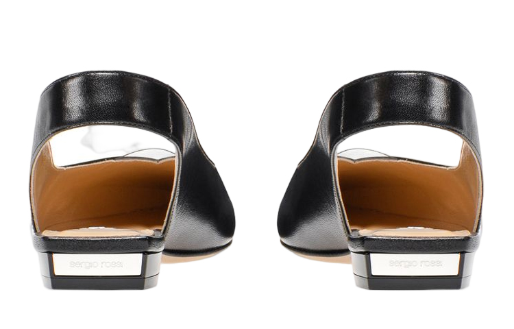 (W) SERGIO ROSSI Pointed Toe Nappa Leather Flats 'Black' 圖 4
