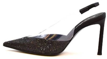 (Women) SERGIO ROSSI Pointed Toe Slingback Stiletto 12cm 'Black' B01140MFI628100 (Women) SERGIO ROSSI Pointed Toe Slingback Stiletto 12cm 'Black' B01140MFI628100