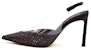 (W) SERGIO ROSSI Stiletto Bertapak Runcing 12cm 'Hitam' Slingback. B01140MFI628100