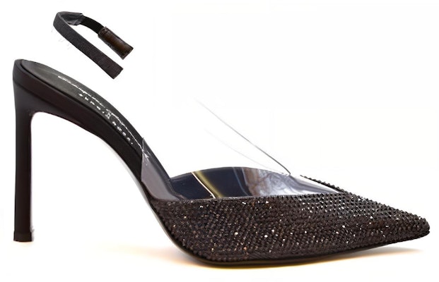 (W) SERGIO ROSSI Stiletto Bertapak Runcing 12cm 'Hitam' Slingback. B01140MFI628100 Order (W) SERGIO ROSSI Stiletto Bertapak Runcing 12cm 'Hitam' Slingback. B01140MFI628100