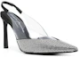 Order (W) SERGIO ROSSI Hak Tinggi Slingback Berujung Lancip 'Silver' B01140MFI6281498