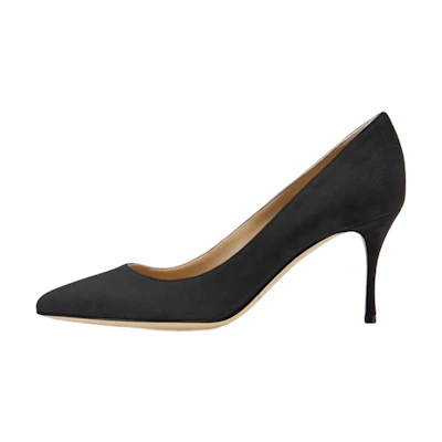 (W) SERGIO ROSSI Pointed Toe Slip-On Stiletto 'Black Velvet'