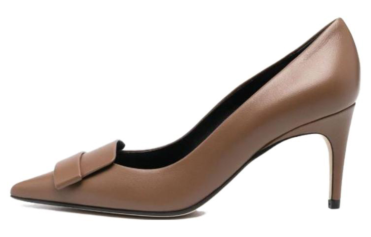 Buy (W) SERGIO ROSSI尖头便鞋细高跟鞋‘棕色优雅’ A78950MFI9681102243