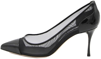 (Women) SERGIO ROSSI Pointed Toe Slip-On Stiletto 'Black Leather' A89581MFI3661000 (Women) SERGIO ROSSI Pointed Toe Slip-On Stiletto 'Black Leather' A89581MFI3661000