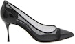 Order (W) SERGIO ROSSI Kasut Tumit Tinggi Pointed 'Kulit Hitam' A89581MFI3661000