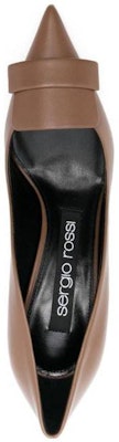 SERGIO ROSSI 皮革 尖头套穿舒適氣質 細跟 高跟鞋 9cm 女款 棕色 Shop SERGIO ROSSI 皮革 尖头套穿舒適氣質 細跟 高跟鞋 9cm 女款 棕色