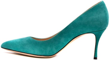(Women) SERGIO ROSSI Pointed Toe Stiletto Mules 'Green Velvet' A43841MCAZ013609110 (Women) SERGIO ROSSI Pointed Toe Stiletto Mules 'Green Velvet' A43841MCAZ013609110