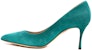 (W) SERGIO ROSSI Tumit Runcing Mules 'Hijau Baldu' A43841MCAZ013609110