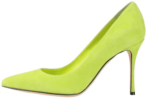 (Women) SERGIO ROSSI Pointed Toe Suede High Heels 'Fluorescent Yellow' A43843MCAZ011107605 (Women) SERGIO ROSSI Pointed Toe Suede High Heels 'Fluorescent Yellow' A43843MCAZ011107605