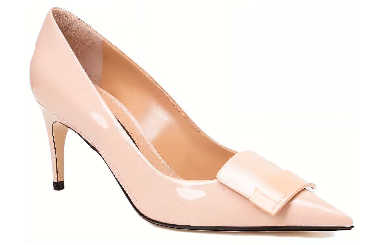 Order (W) SERGIO ROSSI Kasut Tumit Tinggi 'Kulit Merah Jambu' A78950MVIV019546