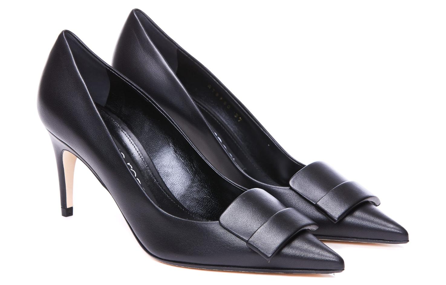 Lookbook (W) SERGIO ROSSI Pam Stiletto Tumit Tinggi 'Hitam' A78950MFI9681000