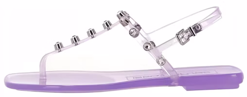 (Women) Sergio Rossi Purple Open-Toe Buckle Strap Flat Sandals for Women B01050MFI635327 (Women) Sergio Rossi Purple Open-Toe Buckle Strap Flat Sandals for Women B01050MFI635327