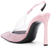 SERGIO ROSSI 牛皮PVC 水晶裝飾尖頭 高跟鞋 女款 粉色 Purchase SERGIO ROSSI 牛皮PVC 水晶裝飾尖頭 高跟鞋 女款 粉色