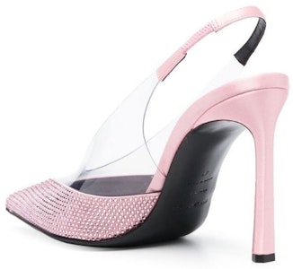 SERGIO ROSSI 牛皮PVC 水晶裝飾尖頭 高跟鞋 女款 粉色 Purchase SERGIO ROSSI 牛皮PVC 水晶裝飾尖頭 高跟鞋 女款 粉色