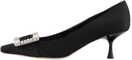 (Women) SERGIO ROSSI Satin Pointed Toe Stiletto 'Black' A92860MTEZ021201000 (Women) SERGIO ROSSI Satin Pointed Toe Stiletto 'Black' A92860MTEZ021201000