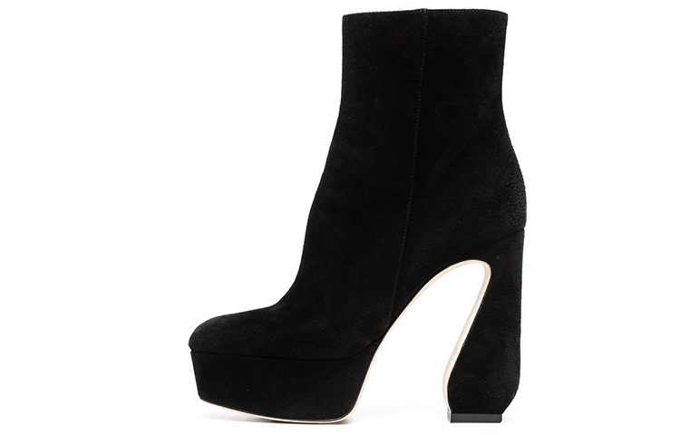 (Women) SERGIO ROSSI Sculpted Heel Platform Ankle Boots 'Black' A95630MCAM331000