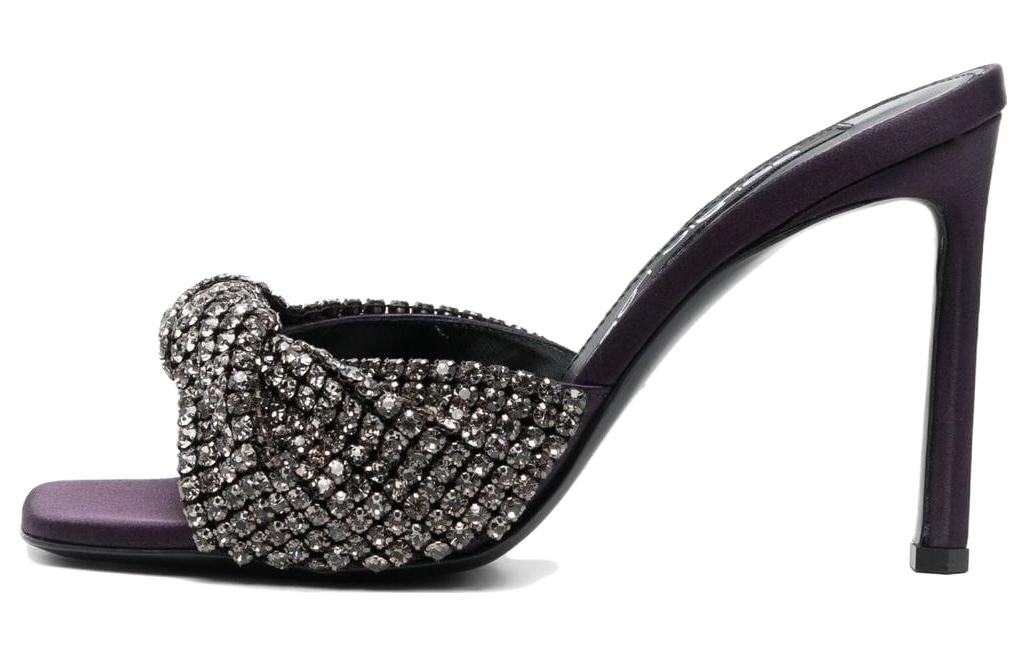 (Women) SERGIO ROSSI Slide Sandal 'Obsidian Black' B04400MFI6255343