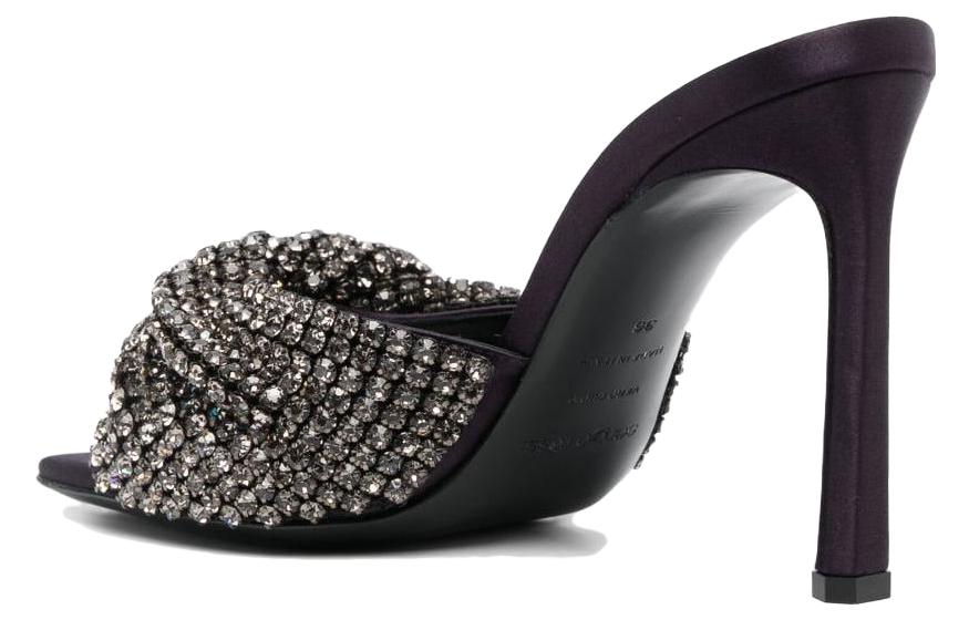 Lookbook SERGIO ROSSI 皮革舒適休閒一字拖鞋 女款 曜石黑色