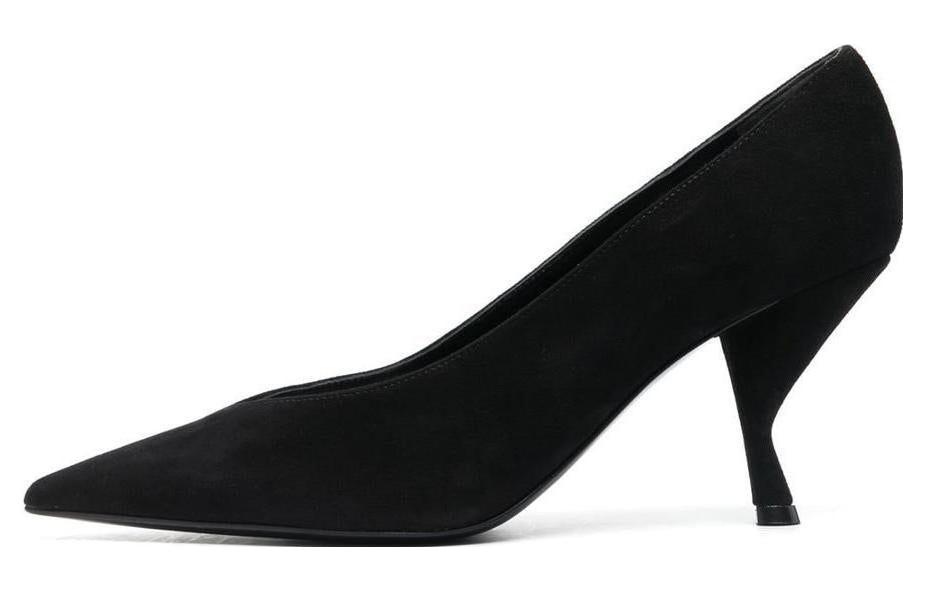 Buy (W) （女性用）SERGIO ROSSI スリッポンレザーヒール 'ブラック' A9971MCAZ011101000 A9971MCAZ011101000