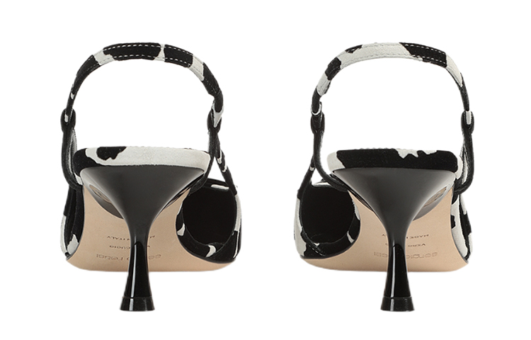 (W) SERGIO ROSSI Square Toe High Heels 'Black and White' 圖 4