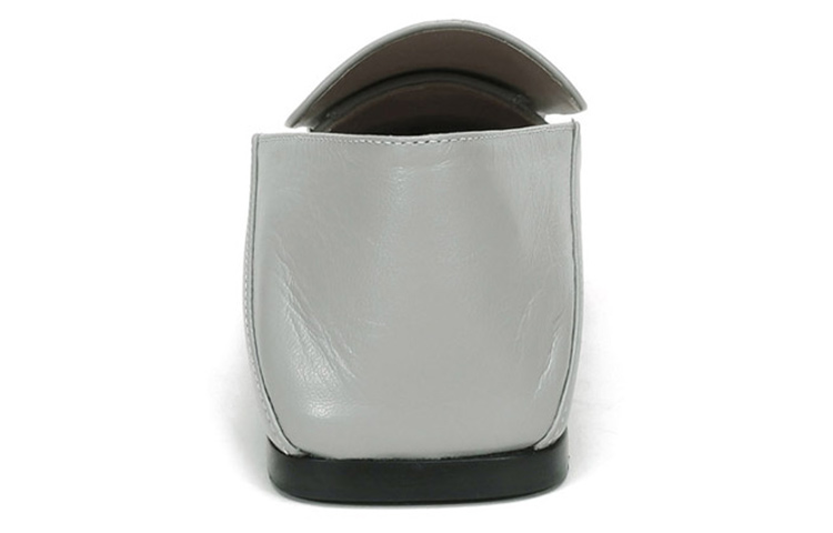 Shop (W) SERGIO ROSSI Sepatu Datar Kulit Square Toe 'Abu-Abu' A77990MNAN071541170