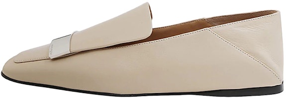 (Women) SERGIO ROSSI Square Toe Leather Loafers 'Beige' A77990MNAN079180170 (Women) SERGIO ROSSI Square Toe Leather Loafers 'Beige' A77990MNAN079180170
