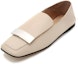 Lookbook (W) SERGIO ROSSI Kasut Loafer Kulit Hujung Petak 'Beige' A77990MNAN079180170