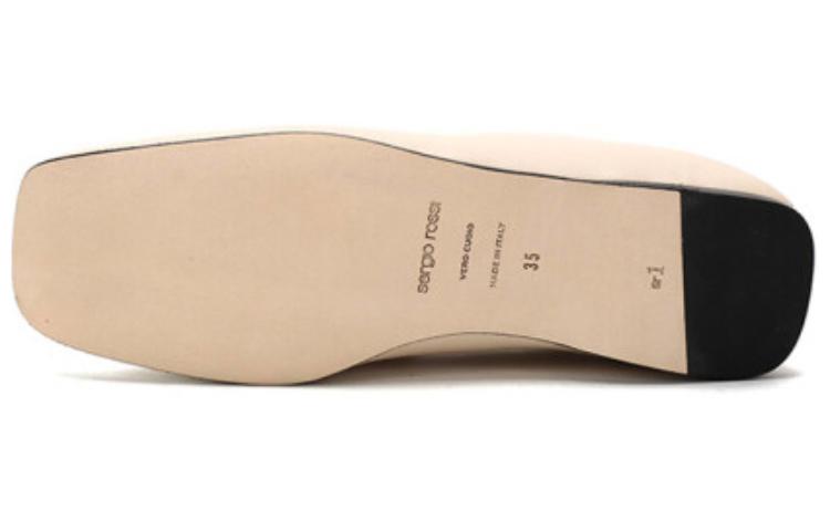 Details for (W) SERGIO ROSSI Sepatu Loafers Kulit Ujung Kotak 'Beige' A77990MNAN079180170