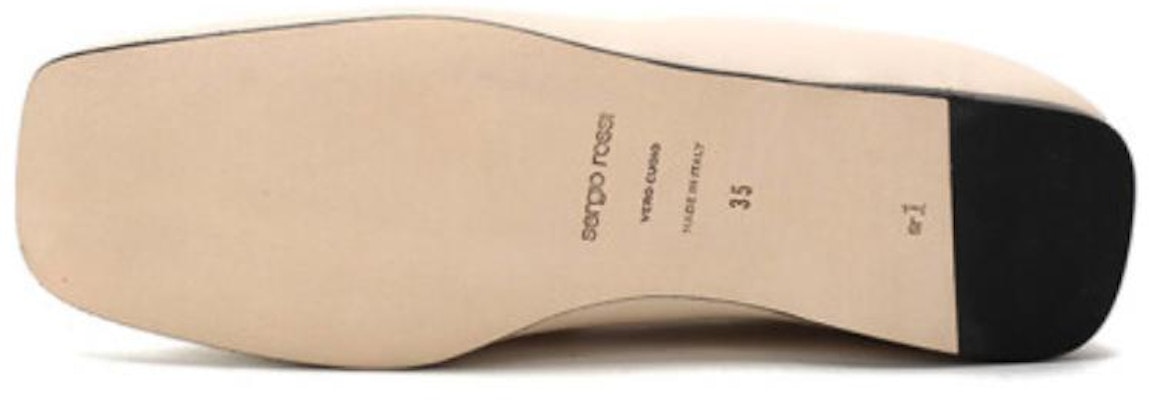 (Women) SERGIO ROSSI Square Toe Leather Loafers 'Beige' A77990MNAN079180170 Details for (Women) SERGIO ROSSI Square Toe Leather Loafers 'Beige' A77990MNAN079180170