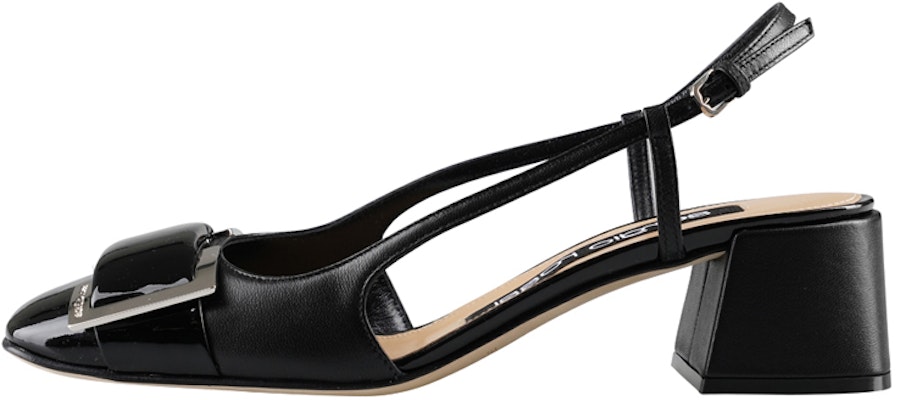 (Women) SERGIO ROSSI Square Toe Mules 'Black Chunky Heel' A98050MFN5951000 Buy (Women) SERGIO ROSSI Square Toe Mules 'Black Chunky Heel' A98050MFN5951000