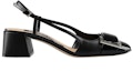 Order (W) SERGIO ROSSI Sepatu Tumit Tebal 'Hitam' Hidung Empat Segi A98050MFN5951000