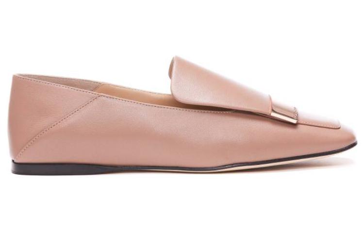 Order (Women) SERGIO ROSSI Square Toe Slip-On Flat 'Pink' A77990MNAN0757553