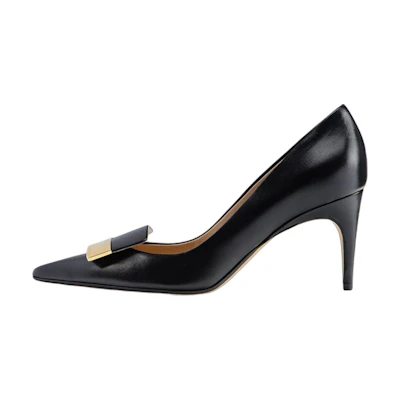 (W) SERGIO ROSSI SR1 'Black Leather High Heel'
