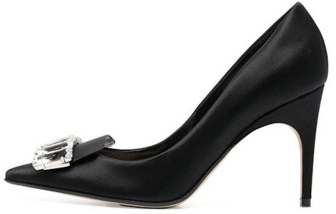 (W) SERGIO ROSSI Sr1 'Pam Kasut Tumit Hitam Kulit Tajam' A81782MFN1741498110 Buy (W) SERGIO ROSSI Sr1 'Pam Kasut Tumit Hitam Kulit Tajam' A81782MFN1741498110