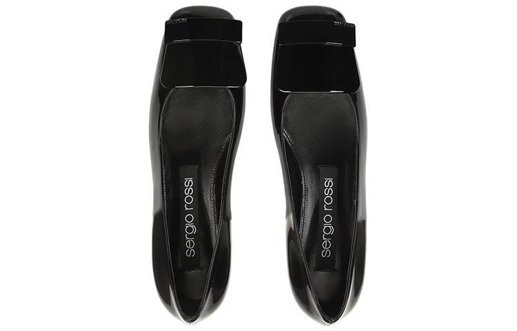 Lookbook SERGIO ROSSI SR1 漆皮平底鞋 女款 黑色