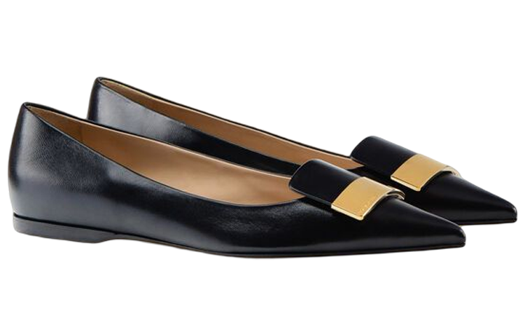 (W) SERGIO ROSSI SR1 'Black Pointed Ballet Flats' 圖 2