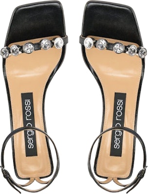 (W) Sergio Rossi SR1 'Sandal Kulit Hitam Toe Persegi' A81090MFN3411101498 Lookbook (W) Sergio Rossi SR1 'Sandal Kulit Hitam Toe Persegi' A81090MFN3411101498