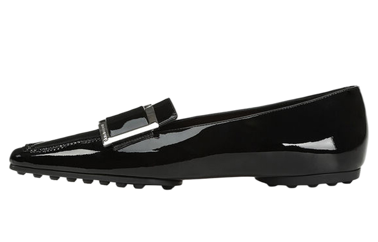 (W) SERGIO ROSSI SR20 'Black Patent Leather Flats'